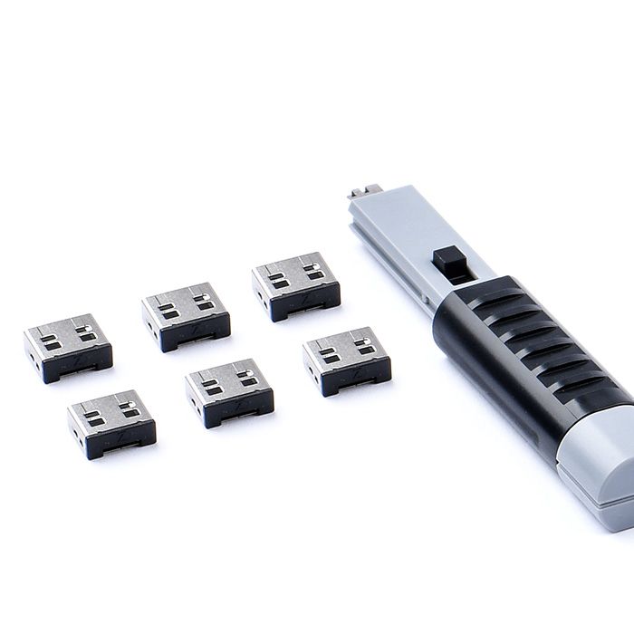 Smart Keeper Basic"USB-A Port" Blocker schwarz 6 Stk.+Key - Kabel
