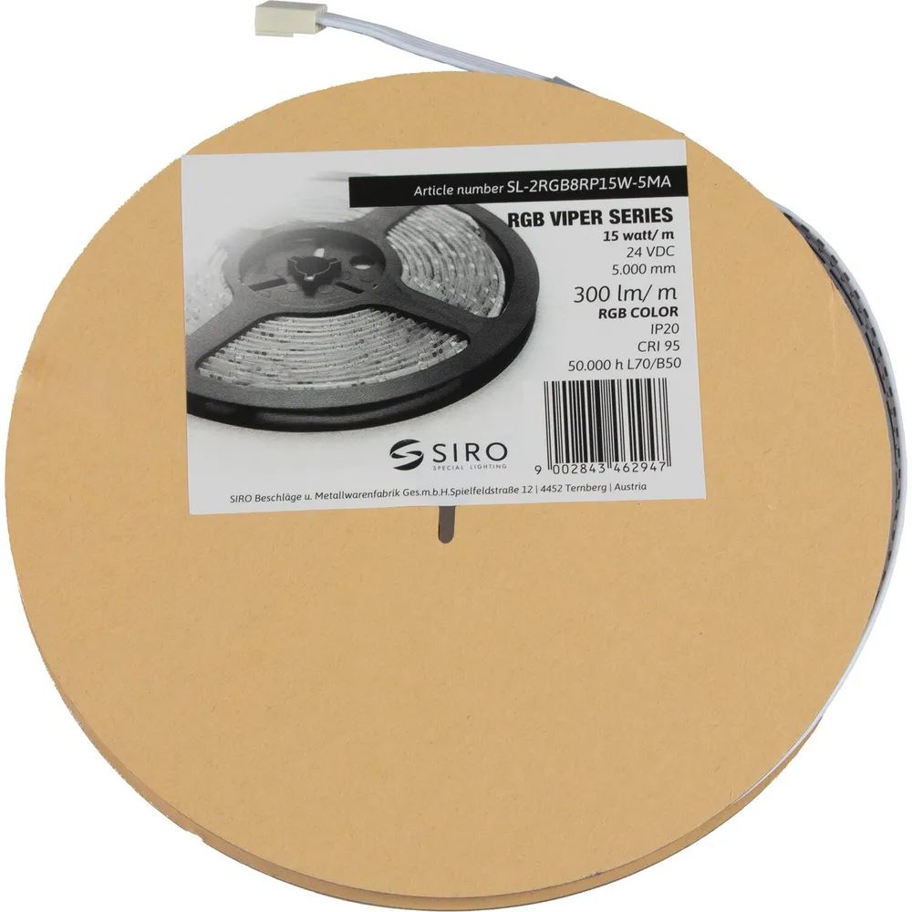 Siro Beschläge- und Metallwaren-** fabrik Gesellschaft m.b.H. SIRO LED-Band SL-VIPER 15W/m RGB, 24 V/DC, Rolle 5 m
