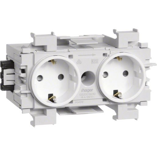 Hager STECKDOSE 2F.WAGO FRONTRAST.VW / HAGER GS20019016