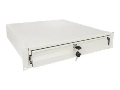 Intellinet 19" Storage Drawer, 2U, Lockable, 466mm Depth, Grey - Rack Storage Drawer - Grau, RAL 7035 - 2U - 48.3 cm (19")