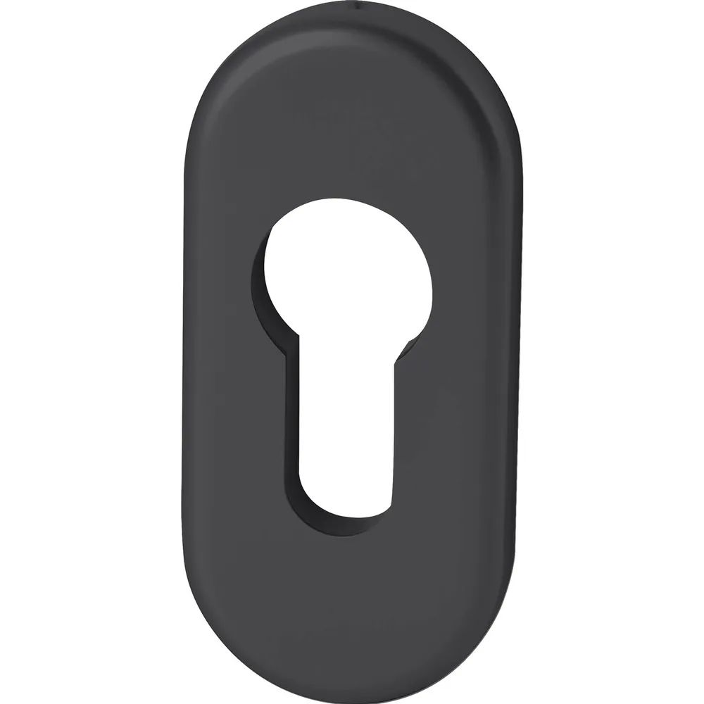 FSB Zylinderrosette 17 1757 oval, Aluminium schwarz matt