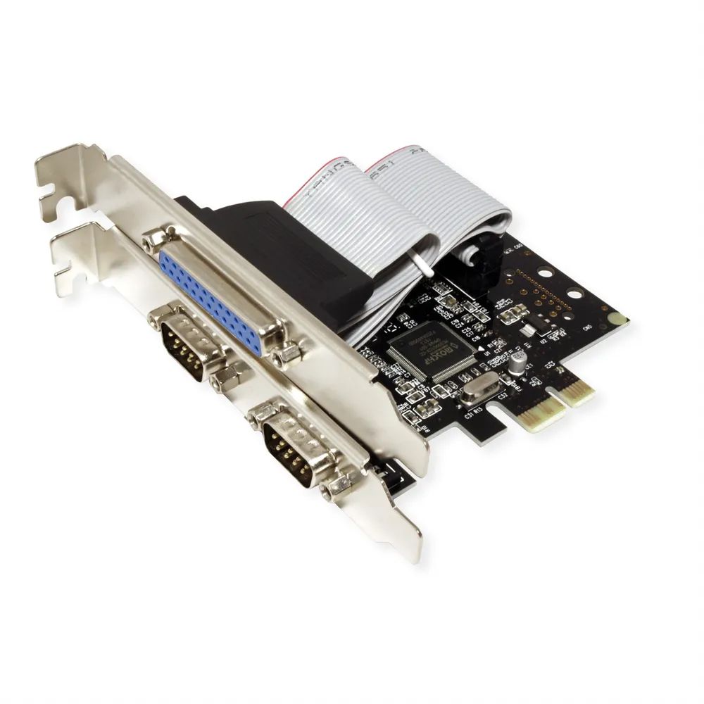 VALUE PCI-Express-Karte, 2x Seriell RS232, D-Sub 9, 1x Parallel EPP/ECP