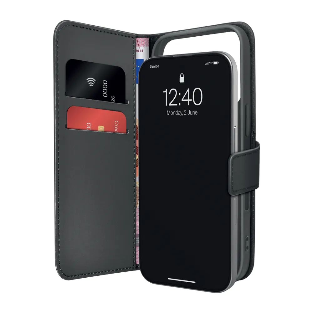 PURO WALLET STAND Bookcase für iPhone 18 PRO, schwarz