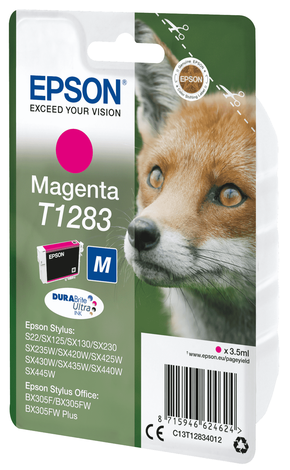 Epson T1283 Tinte Fuchs Single, Standard, magenta