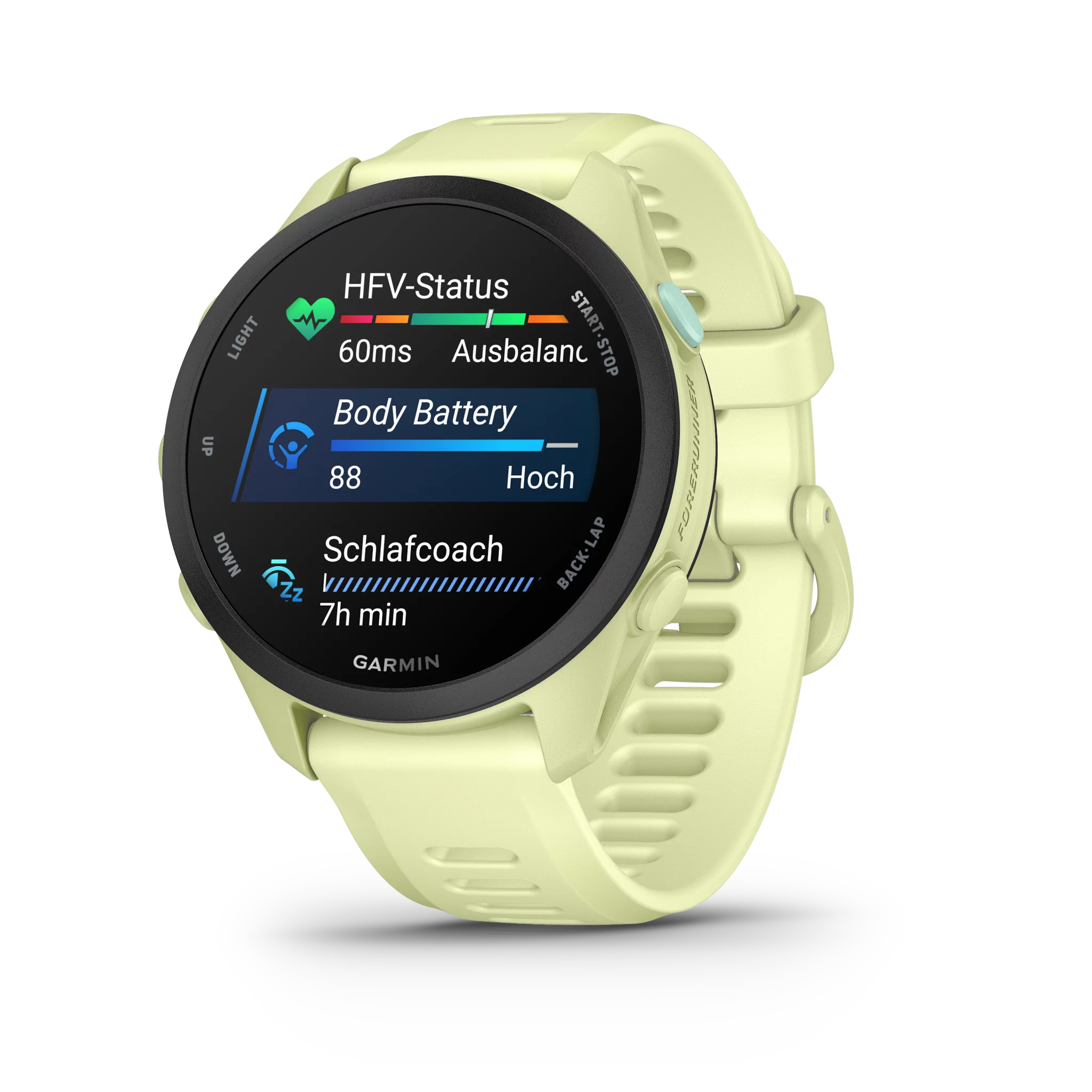 Garmin Forerunner 70 Zitrone/Schwarz mit Schnellwechsel-Silikon-Armband