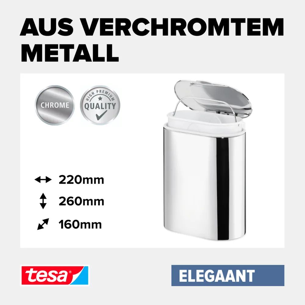 tesa® ELEGAANT Kosmetikabfalleimer–mit Klebelösung
