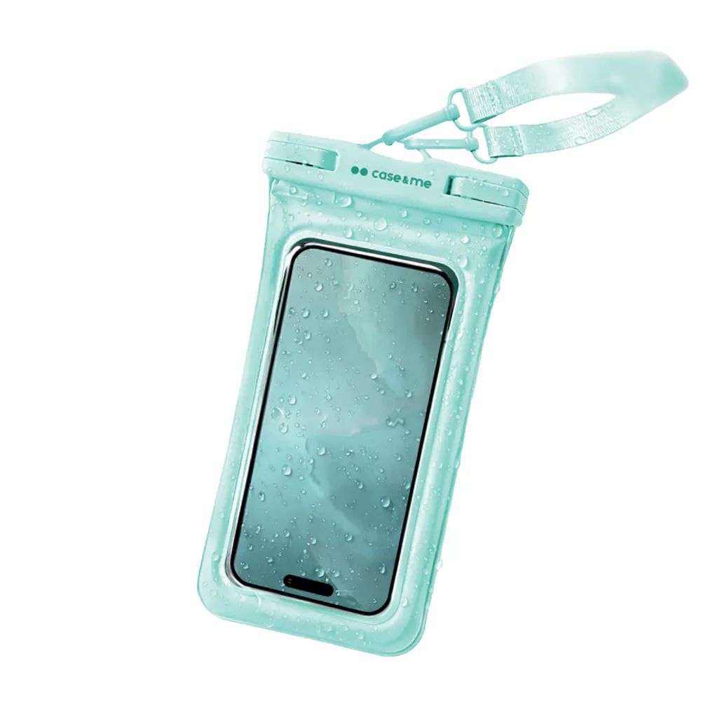 CASE&ME Wasserdichte Universal-Tasche für Smartphones bis 7,2", türkis