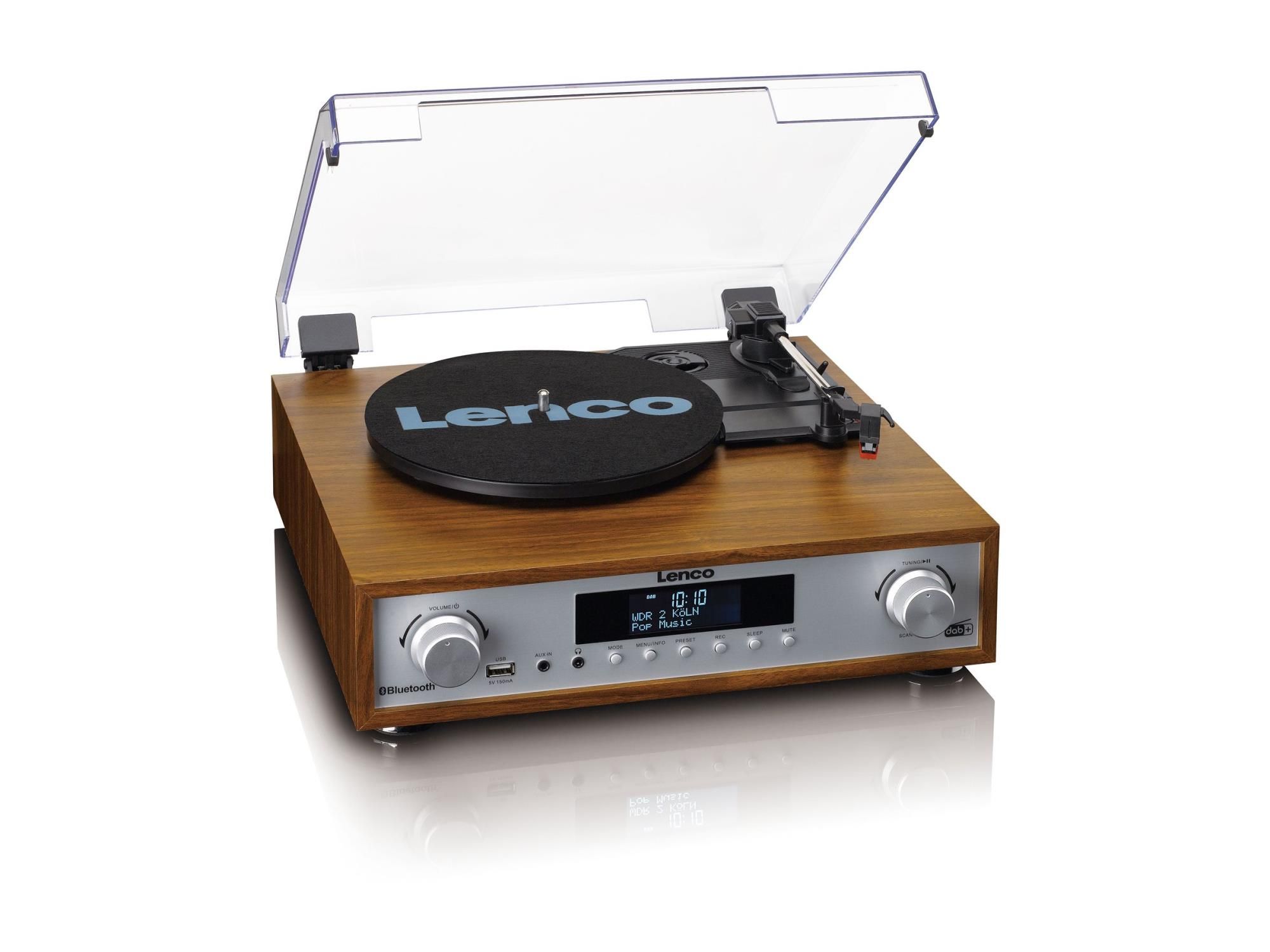 Lenco MC-160 - Audiosystem - 2 x 10 Watt - Holz