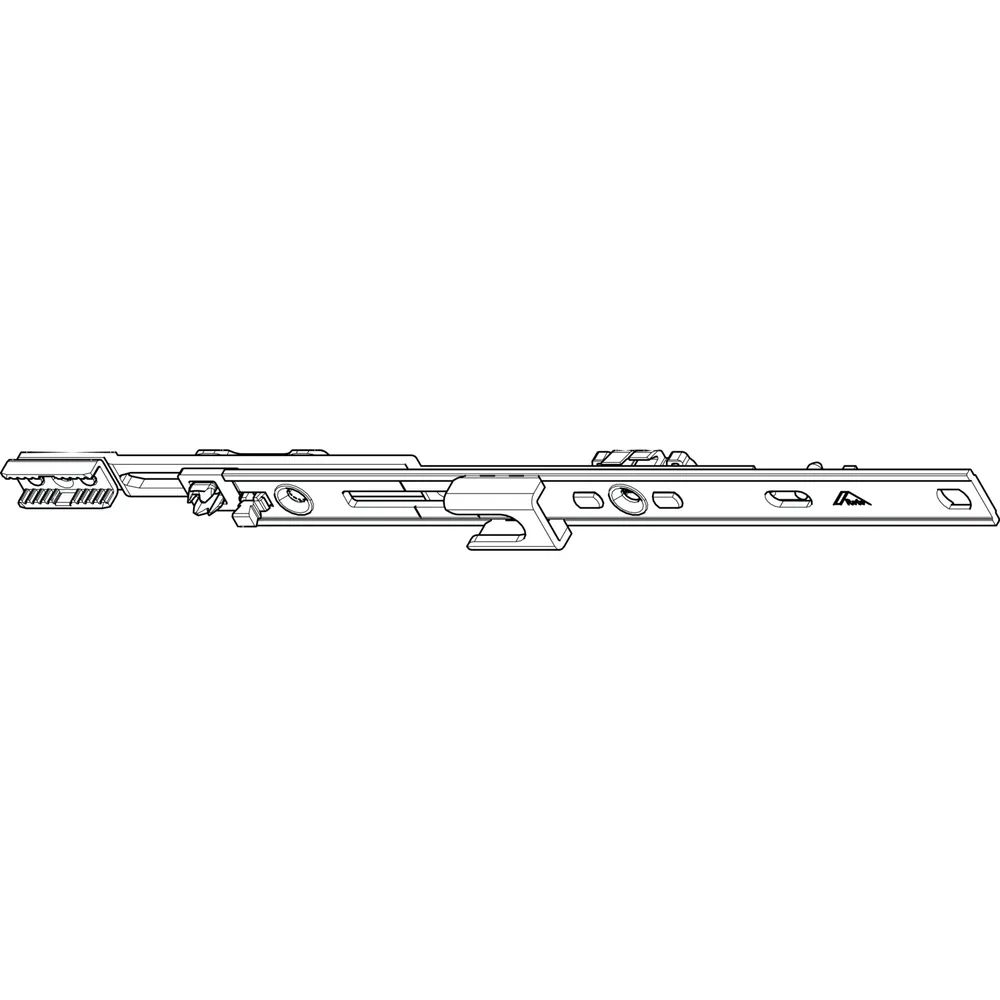 ROTO NT/NX Mittelverschluss Stulpflügelgetriebe oben L=200 mm kuppelbar silber