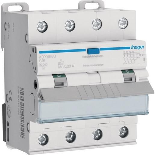 Hager FI-LS 4P 10KA C-16A 30MA A / HAGER ADX466D