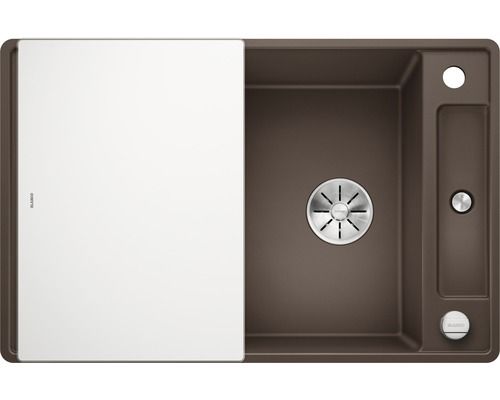 Blanco AXIA III  45S-F mit Glas-Schneidbrett cafe