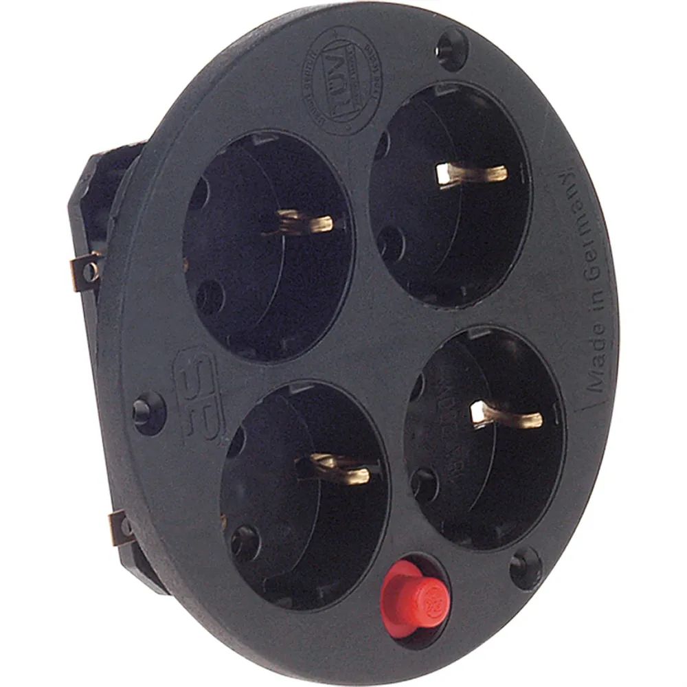 BACHMANN Steckdoseneinsatz 4-fach S, Steckdoseneinsatz 4f o.Deckel,Thermosch.