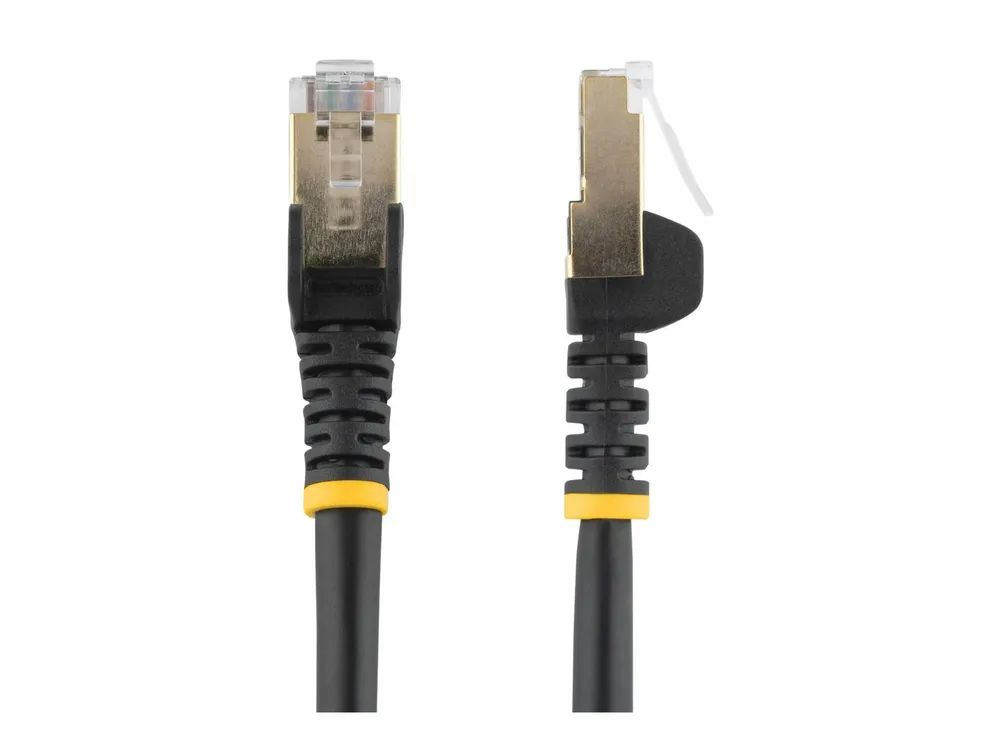 StarTech.com 1,5m CAT6a Kabel - Schwarz - Patchkabel - STP- Snagless-RJ45 - Patch-Kabel - RJ-45 (M)