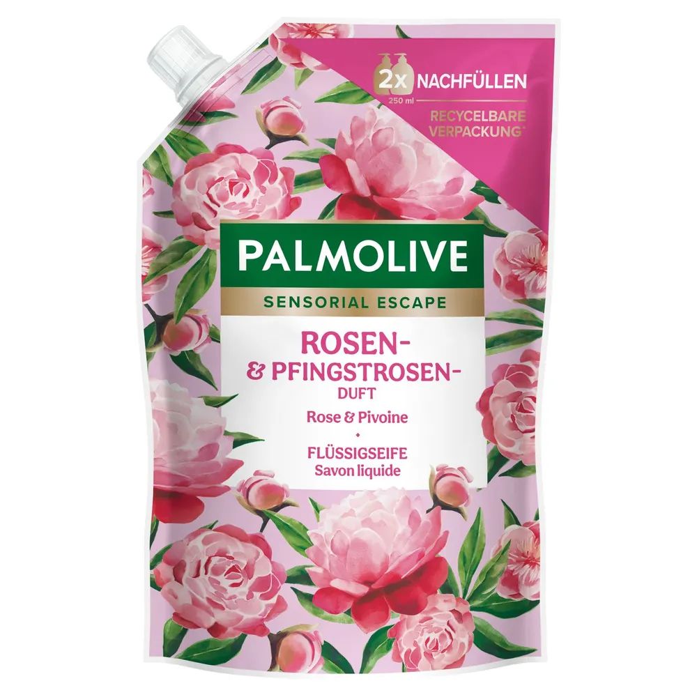 Palmolive Sensorial Escape Rosen- & Pfingstrosen-Duft Flüssigseife Nachfüllbeutel 500ml