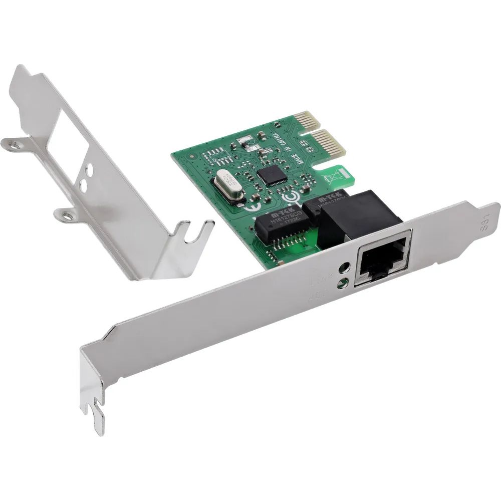 InLine Gigabit Netzwerkkarte - 1x RJ45 1Gb/s - PCIe x1 - inkl. Low-Profile