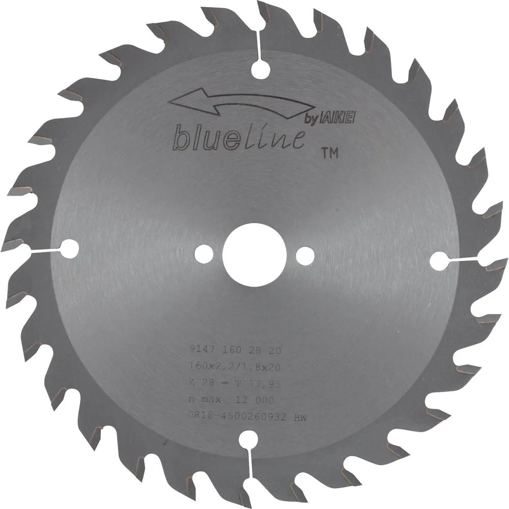 AKE Kreissägeblatt HW ø 160 x 2,2 x 20 mm Z28 Wechselzahn (WZ) positiv