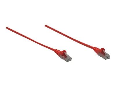 Intellinet Network Patch Cable, Cat6, 1m, Red, CCA, U/UTP, PVC, RJ45, Gold Plated Contacts, Snagless, Booted, Lifetime Warranty, Polybag - Patch-Kabel - RJ-45 (M)