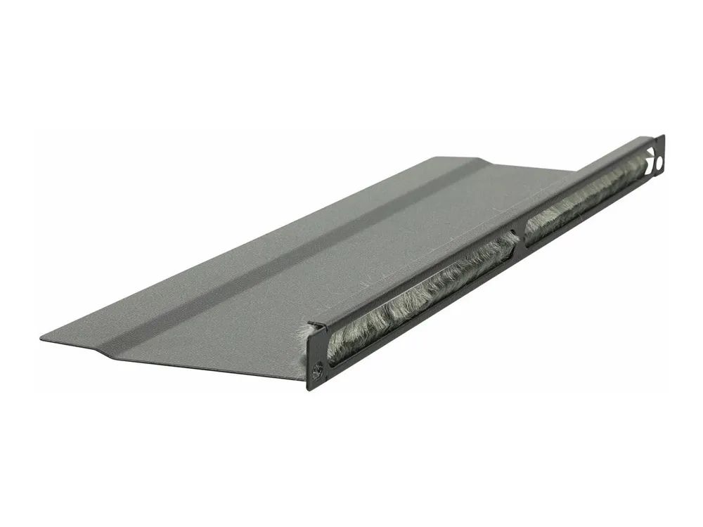 Lanview by Logon - Rack-Kabelorganizer - L bent, brushed - Schwarz, RAL 9005 - 0.5U - 48.3 cm (19")