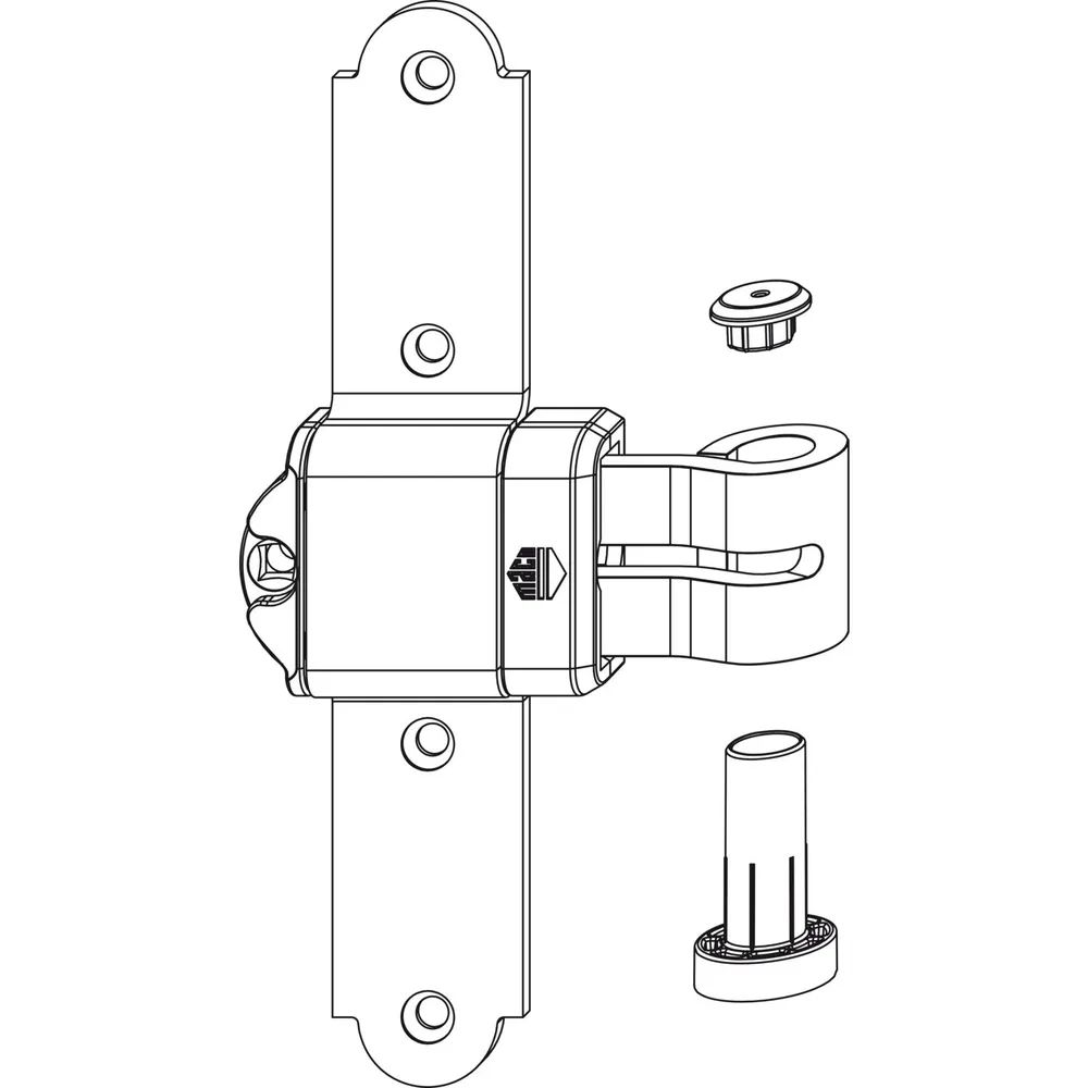 MACO RUSTICO Ladenkreuzband MMV Kröpfung fix 2 mm Austragung 16-24 mm schwarz