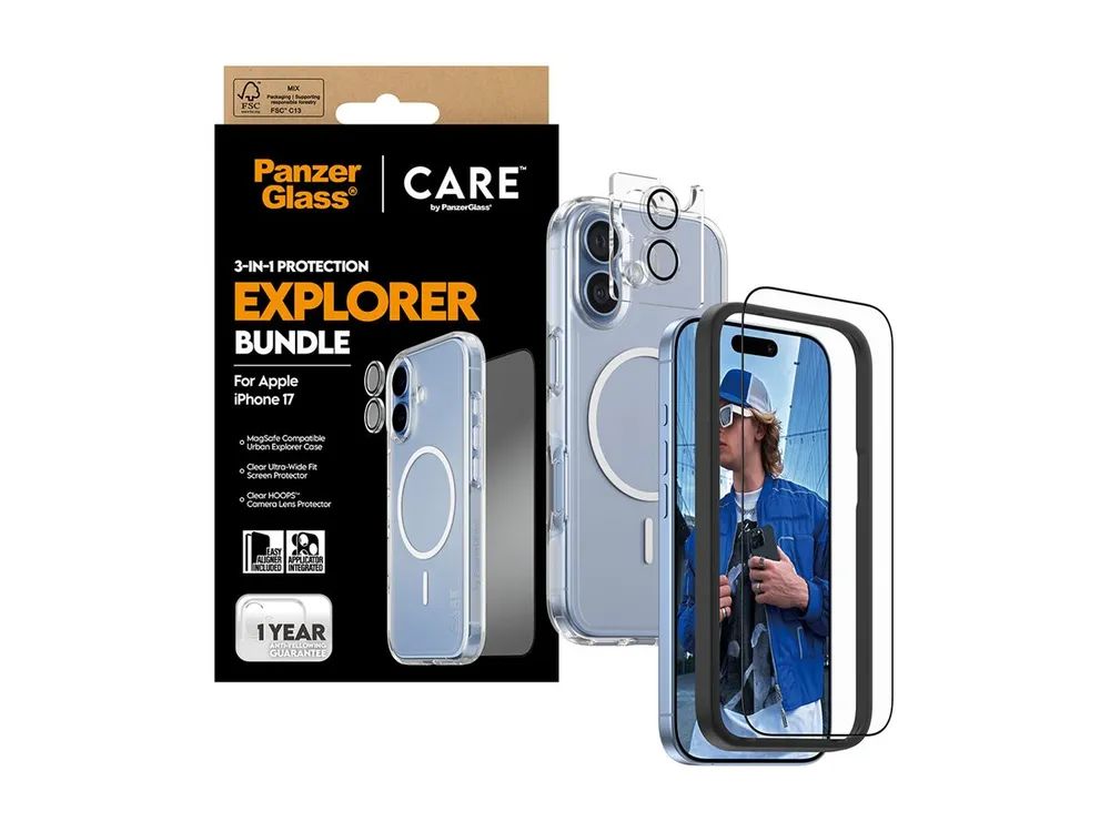 PanzerGlass CARE 3-in-1 Flagship Explorer Bundle iPhone 17