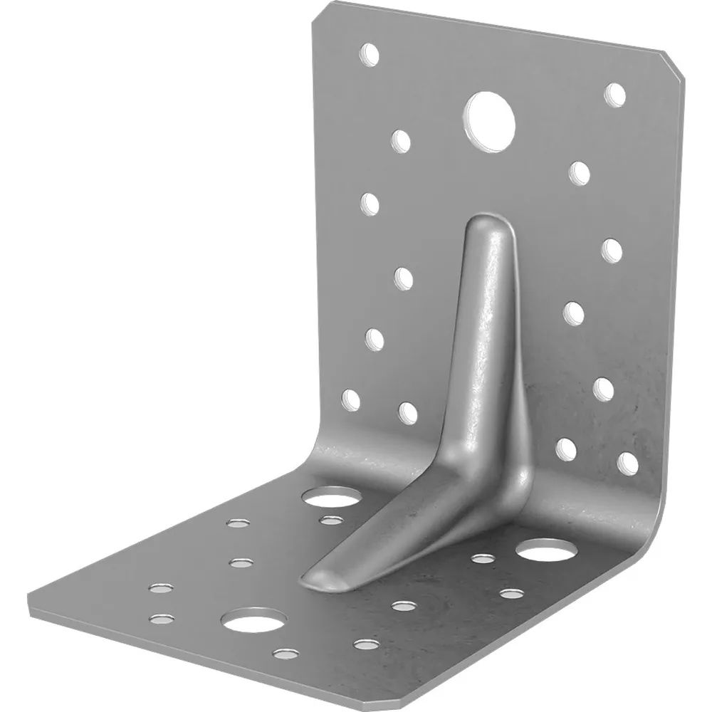 GH Winkelverbinder 90/100 mit Steg / 105x105x90x2 - Stahl fvz Greenline