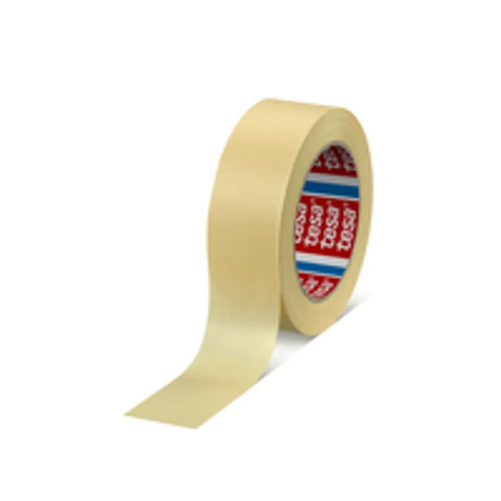 Tesa Kreppband 4323 leicht gekreppt hellbeige L.50m B.38mm Rl. - 8 Stück
