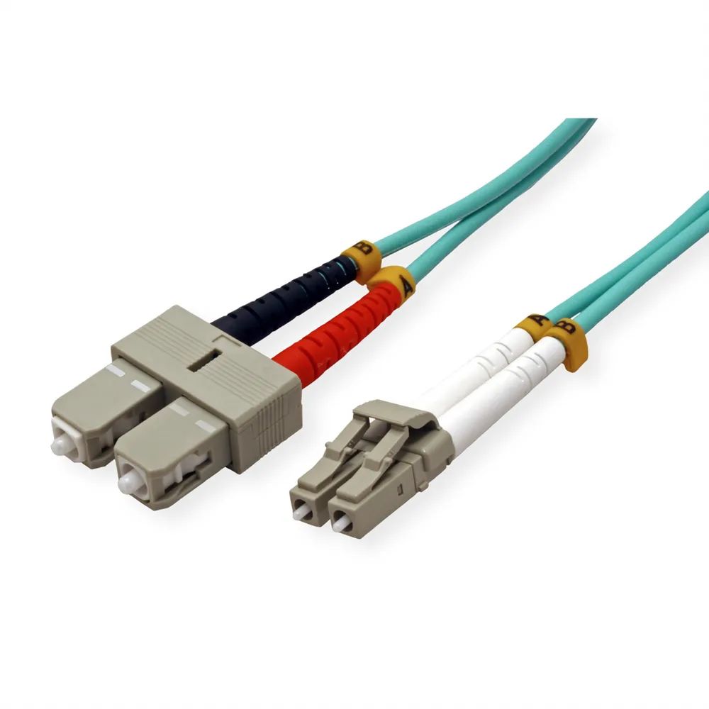 VALUE LWL-Kabel 50/125µm OM3, LC/SC, türkis, 10 m