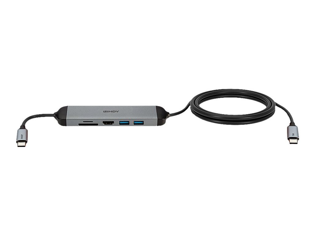 Lindy USB 3.2 Type C Laptop Micro Dock with 1.4m USB PD Charging Cable