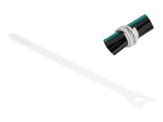 Delock Kabelbinder - 20 cm - weiß (Packung
