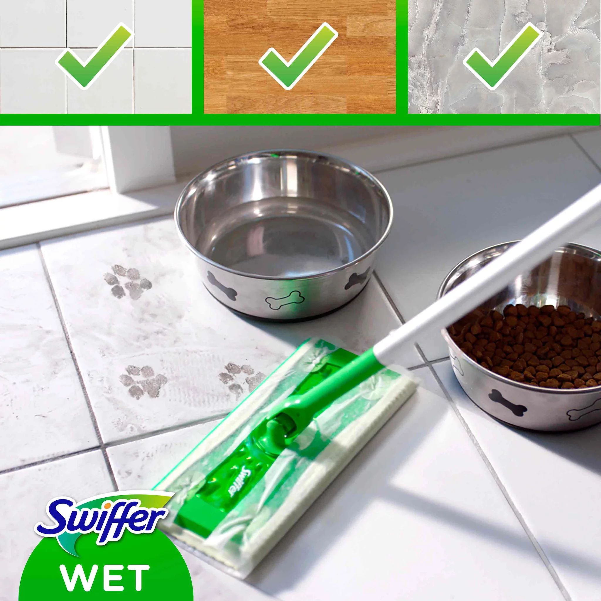 Swiffer Wet Wischtücher Antibakteriell Nachfüllpackung 20er