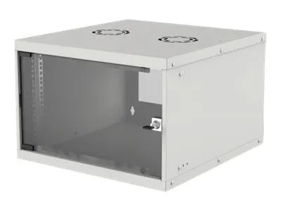 Intellinet Network Cabinet, Wall Mount (Basic), 6U, Usable Depth 500mm/Width 485mm, Grey, Flatpack, Max 50kg, Glass Door, 19", Parts for wall installation (eg screws and rawl plugs)