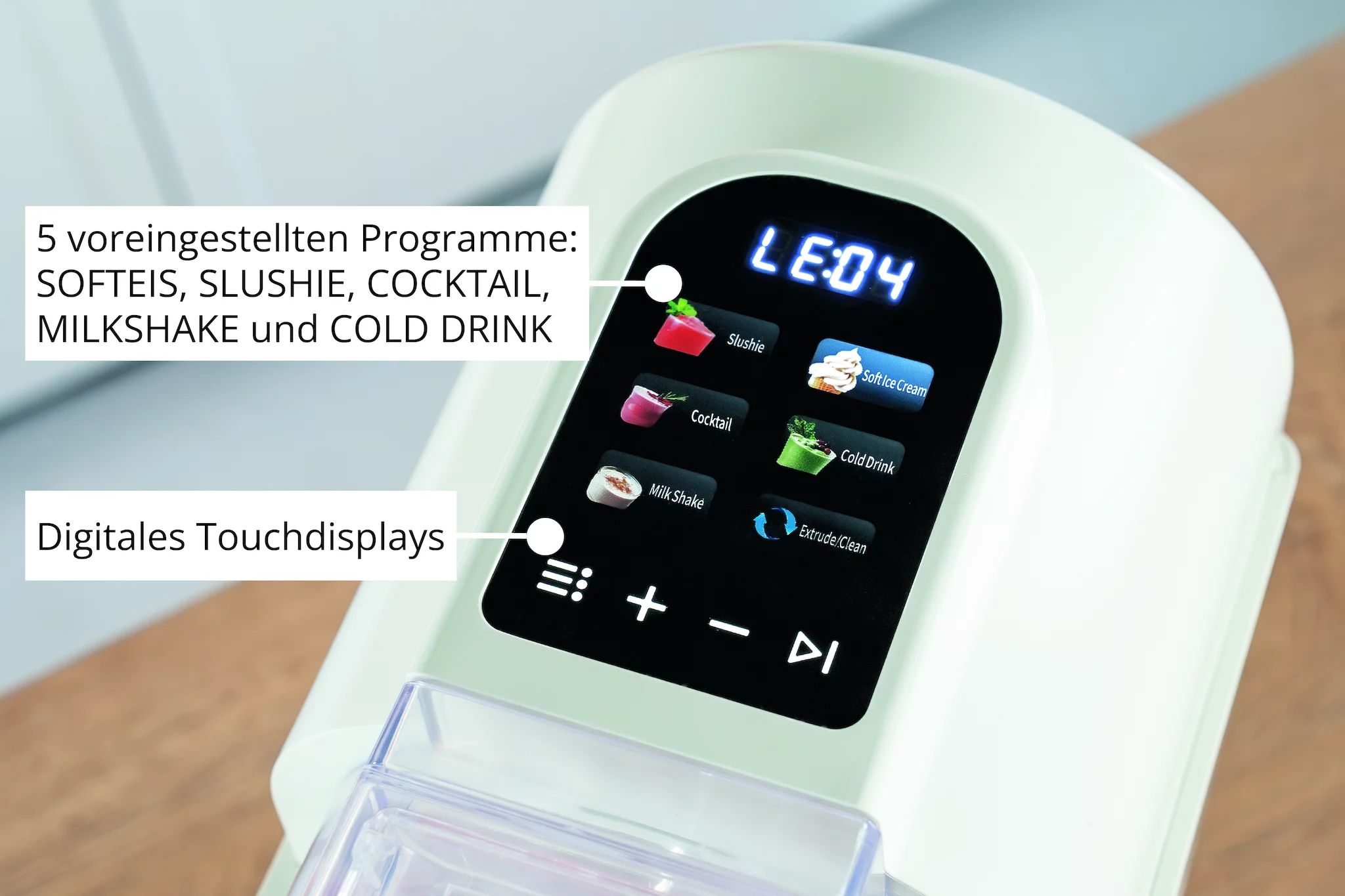 UNOLD 48960 2in1-Slush und Softeismaschine Sofia, Creme