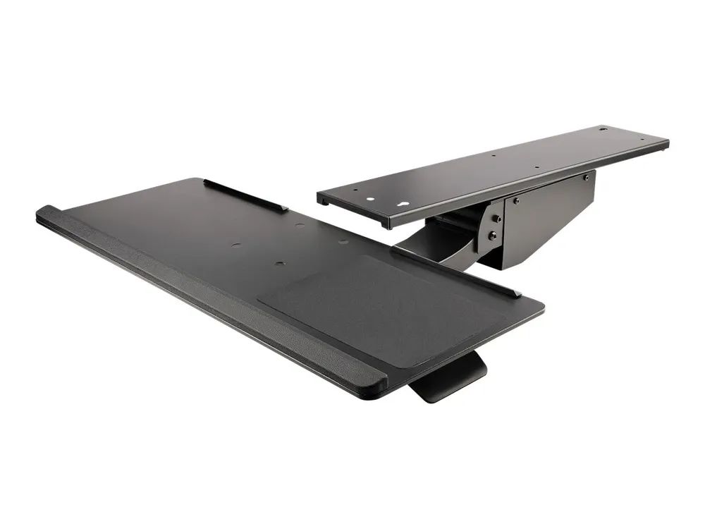 StarTech.com Tastaturablage - Höhenverstellbare Tastatur und Mausablage, 25 x 66 cm - Ergonomische Schreibtisch/Computer Tastaturablage mit Mauspad & Handgelenkauflage - Kipp/Drehfunktion (KBTRAYADJ2)