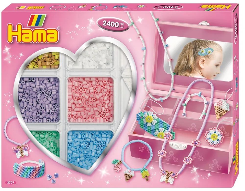 Malte Haaning Plastic A/S HAMA Kreativbox Schmuck Pink 2400 Stück