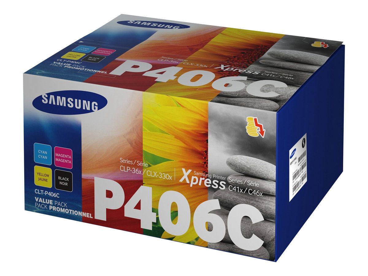 HP Samsung CLT-P406C - 4er-Pack - Schwarz, Gelb, Cyan, Magenta - Original - Tonerpatrone (SU375A)