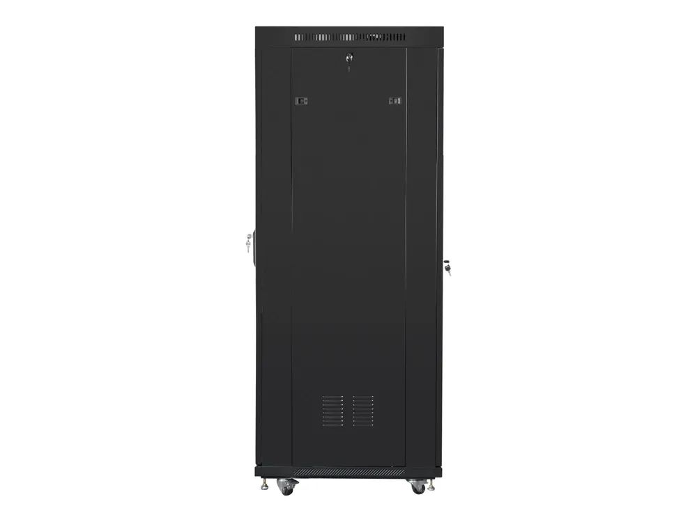 Lanberg Schrank Netzwerkschrank - mit Display, 4 Lüfter - Schwarz, RAL 9004 - 37U - 48.3 cm (19")