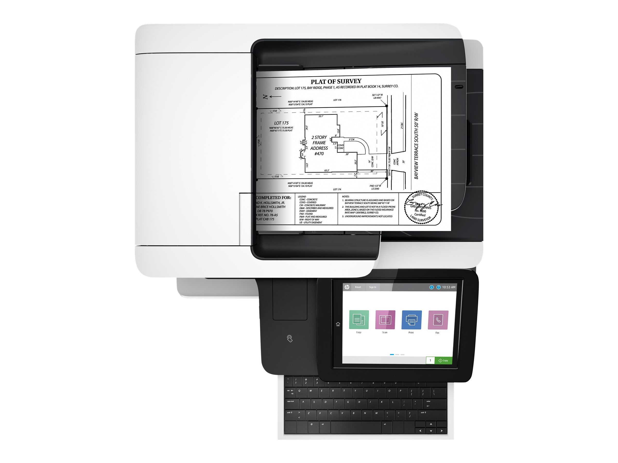 HP LaserJet Enterprise Flow MFP M528z - Multifunktionsdrucker - s/w - Laser - Legal (216 x 356 mm)