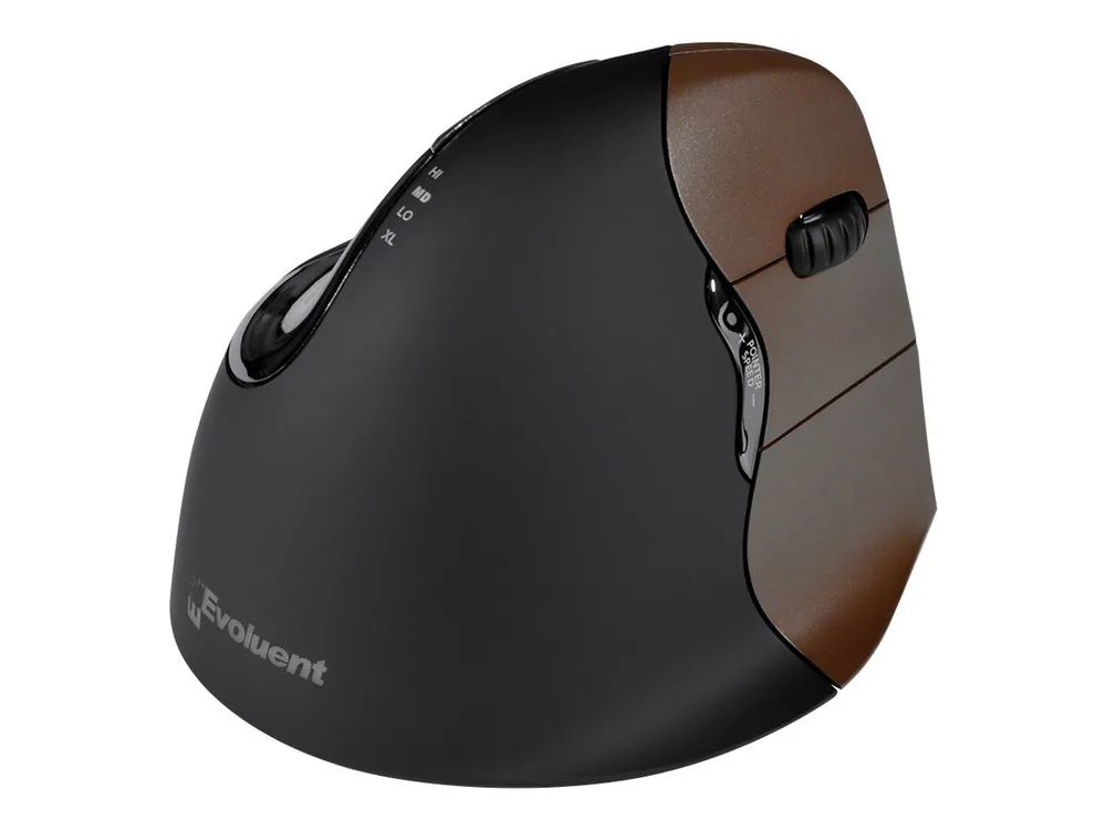 Evoluent VerticalMouse 4 Small - Vertikale Maus - Für Rechtshänder - optisch - 6 Tasten - kabellos - 2.4 GHz - kabelloser Empfänger (USB)