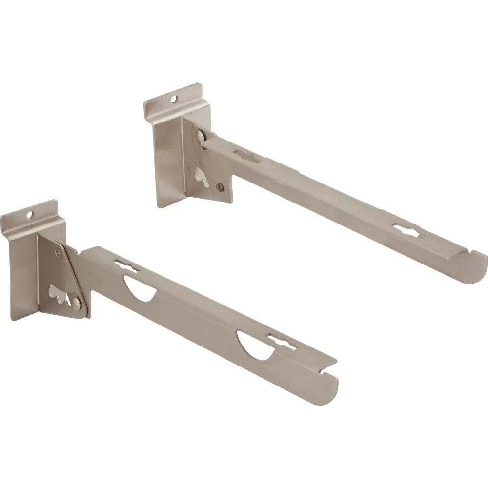 Arken S.P.A.  Konsole Arkwall neigbar für Holztablare 290 mm Stahl vernickelt matt