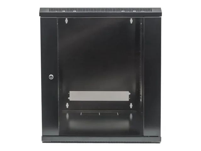 Intellinet Network Cabinet, Wall Mount (Standard), 6U, Usable Depth 260mm/Width 510mm, Black, Flatpack, Max 60kg, Metal & Glass Door, Back Panel, Removeable Sides, Suitable also for use on desk or floor, 19",Parts for wall install (eg screws/rawl plu