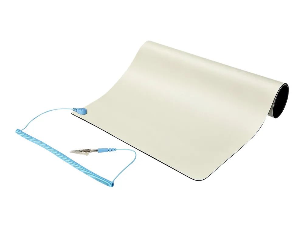 StarTech.com 11x18in Anti Static Mat, ESD Mat for Electronics Repair, Anti Static Desk Mat w/Detachable Grounding Wire, ANSI/ESD S 4.1 Compliant, Flexible Thermoplastic Work Mat/Pad - Suitable for Tables (SM-ANTI-STATIC-MAT)