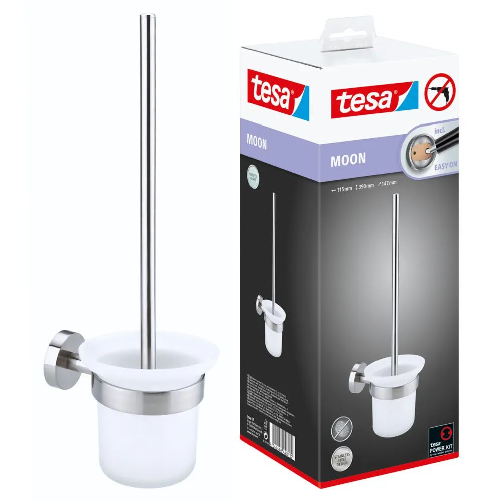 tesa® MOON WC-Bürstengarnitur – Steel