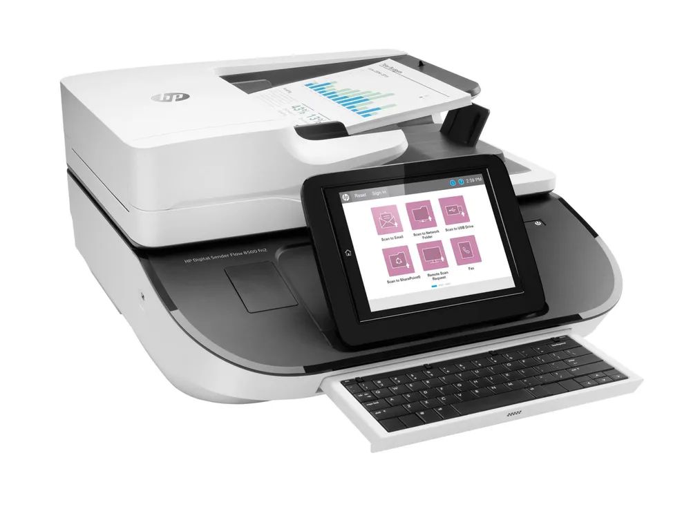 HP Digital Sender Flow 8500fn2 - Dokumentenscanner - Flachbettscanner: CCD / ADF: CIS - Duplex - 216 x 864 mm - 600 dpi - bis zu 100 Seiten/Min. (einfarbig)