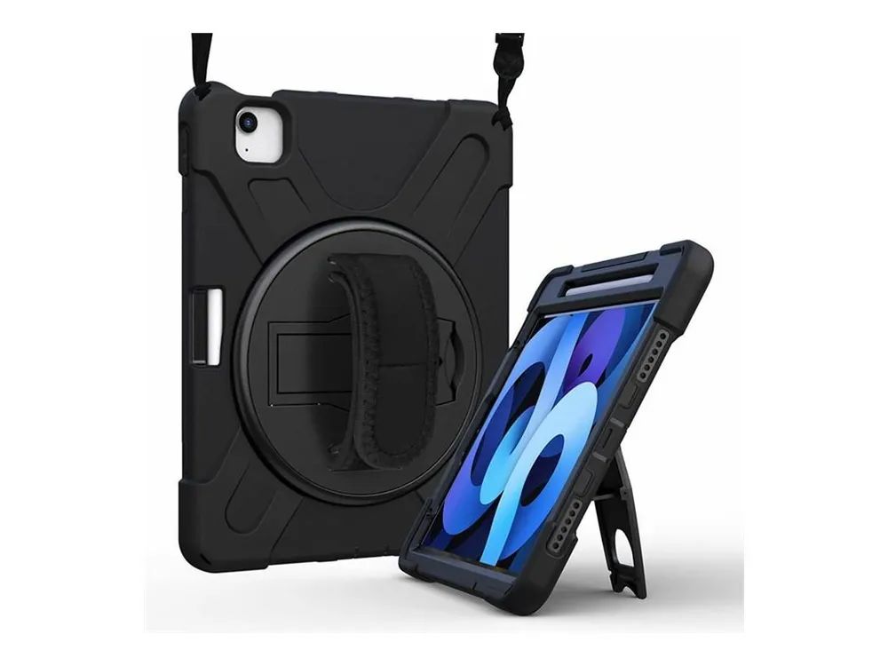 eSTUFF CHICAGO - Hintere Abdeckung für Tablet - Polycarbonat, Silikon - Schwarz - für Apple 11-inch iPad Pro (M4)