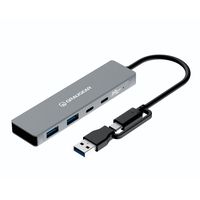 GrauGear GG 18116 - USB 3.1 4-Port Hub 2x A C A/C Anschlusskabel