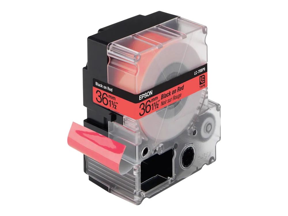 Epson LC-7RBP9 - Pastellschwarz auf Rot - Rolle (3,6 cm x 9 m)