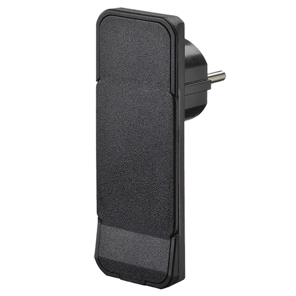 BACHMANN Flat Plug CEE7/7 schwarz, wieder anschliessbar, ohne Leitung