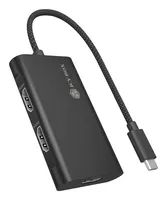 ICY BOX Adapter USB Type-C 3x HDMI-Videoausgänge - Adapter - Digital/Daten