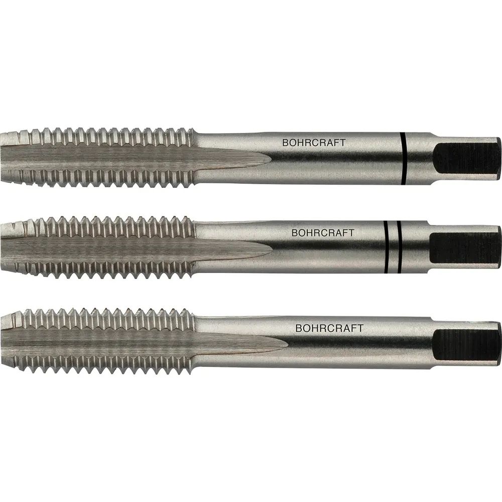BOHRCRAFT Hand-Gewindebohrer-Satz HSSG DIN352UNC amerikanisches Grobgewinde 1/4