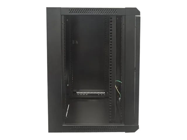 Intellinet Network Cabinet, Wall Mount (Standard), 9U, Usable Depth 260mm/Width 510mm, Black, Flatpack, Max 60kg, 19", Metal & Glass Door, Back Panel, Removeable Sides,Suitable also for use on desk or floor,19",Parts for wall install (eg screws/rawl 